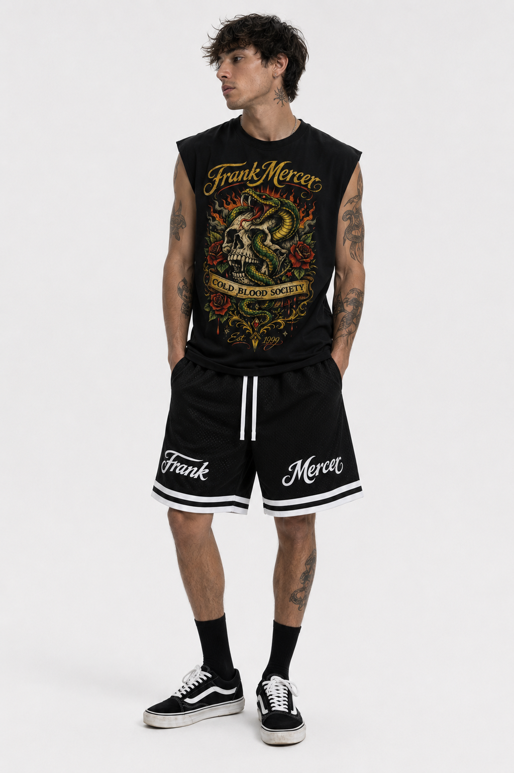 Frank Mercer Cold Blood Society Sleeveless Snake Tank