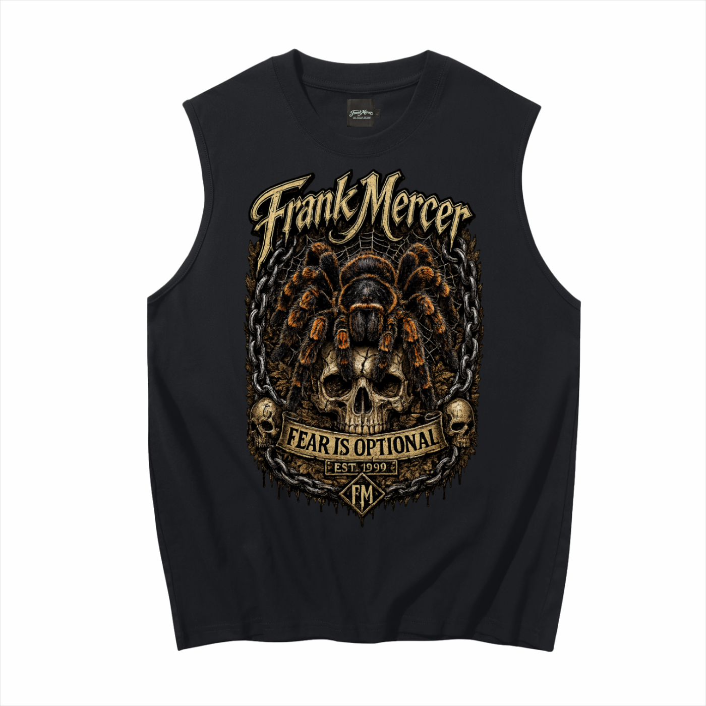 Frank Mercer Fear Is Optional Sleeveless Tank Top