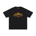 Black t-shirt with 'Frank Mercer' logo on a white background