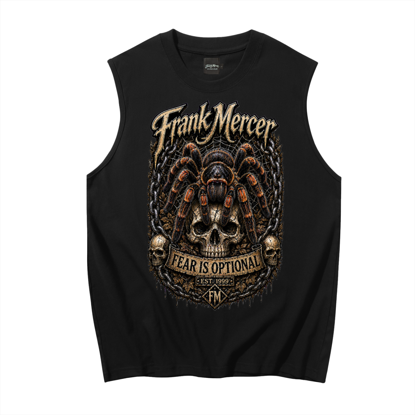 Franck Mercer Fear is Optional Sleeveless Tank