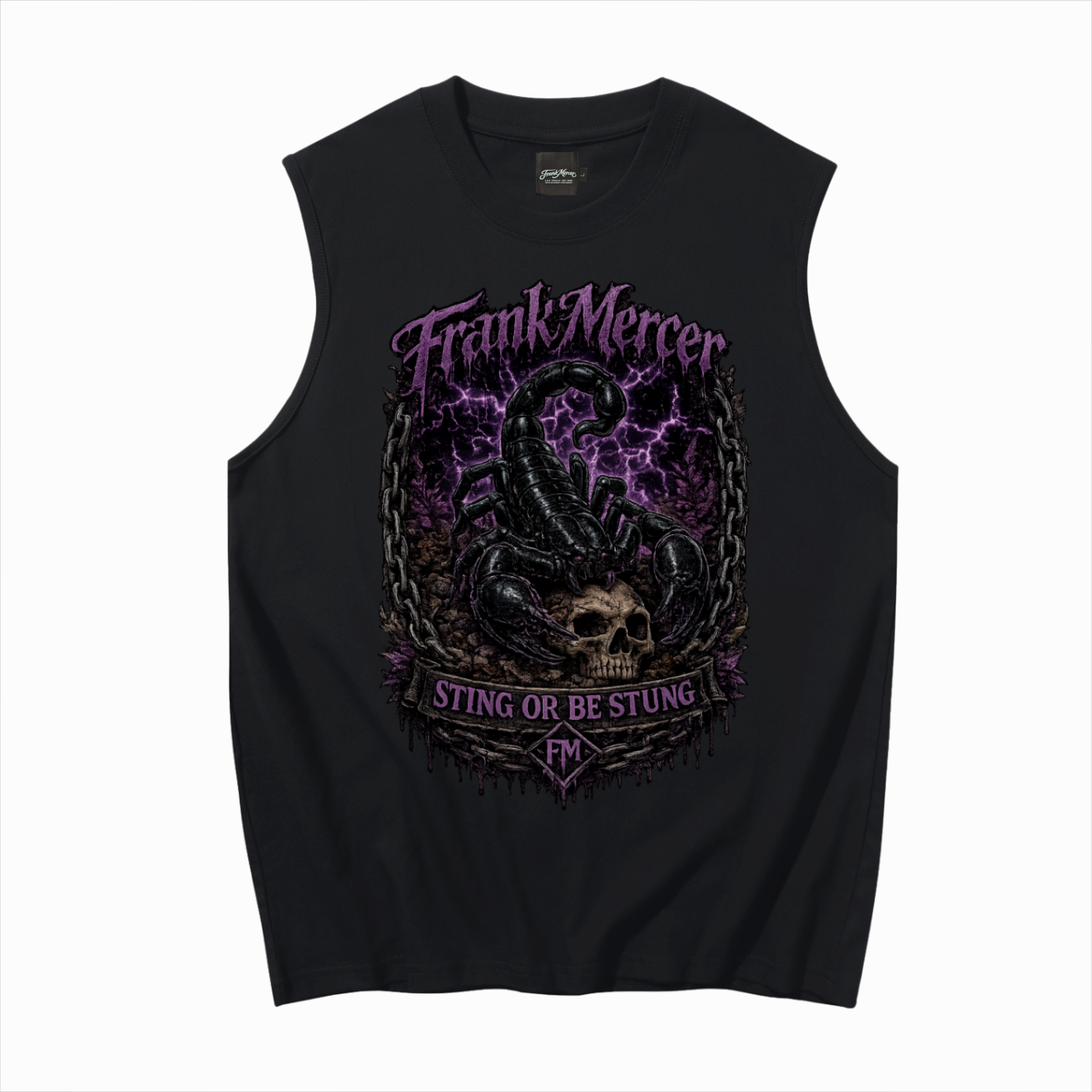 Frank Mercer Sting or Be Stung Sleeveless Scorpion Tank