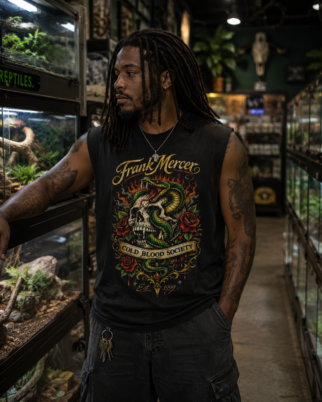 Franck Mercer Cold Blood Society Sleeveless Tank