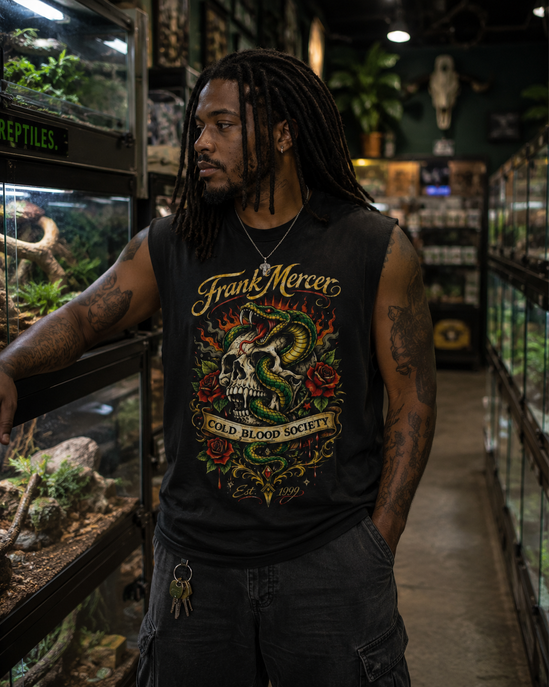 Franck Mercer Cold Blood Society Sleeveless Tank