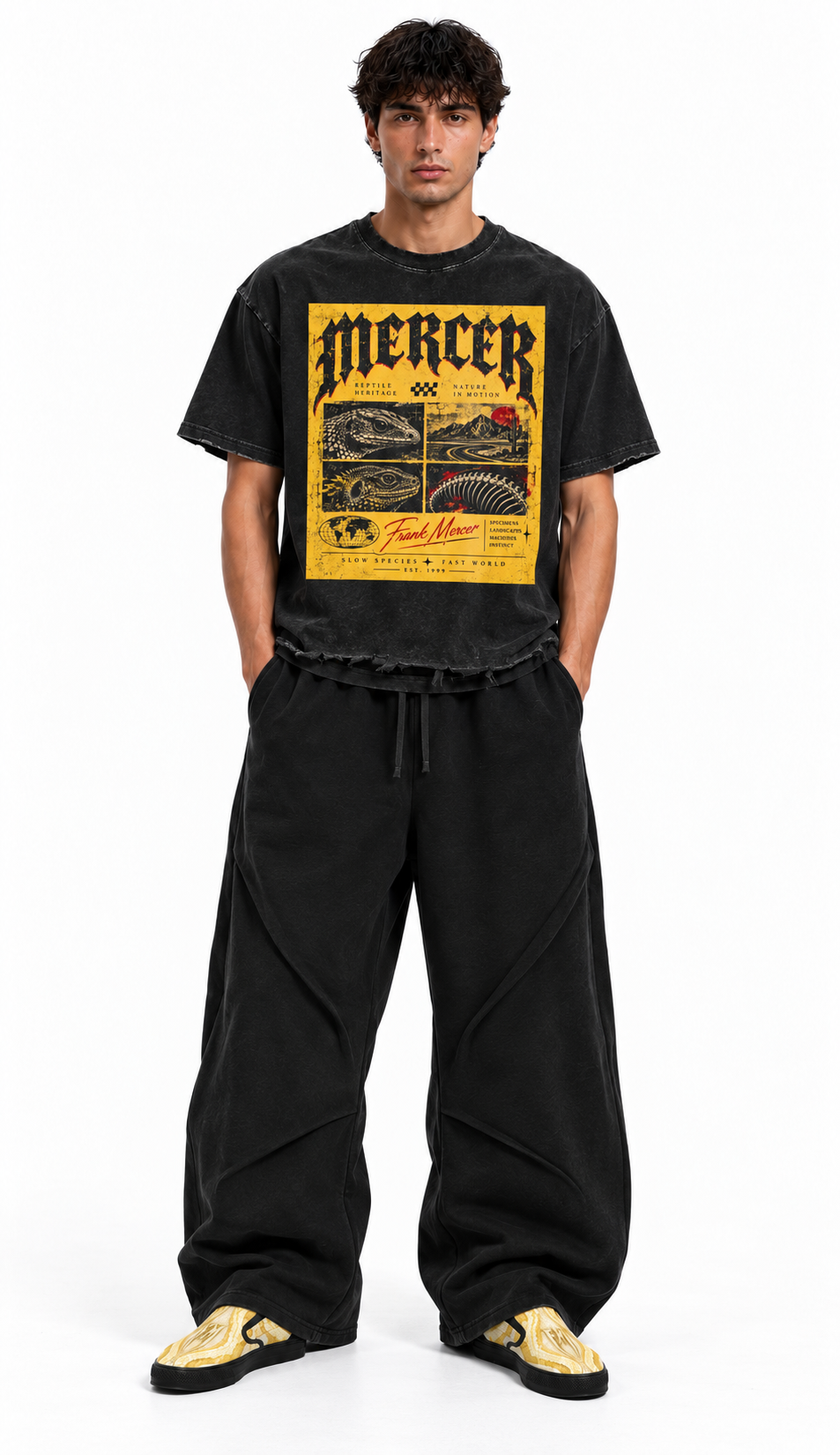 Frank Mercer Mens Boxy Shirt Fin